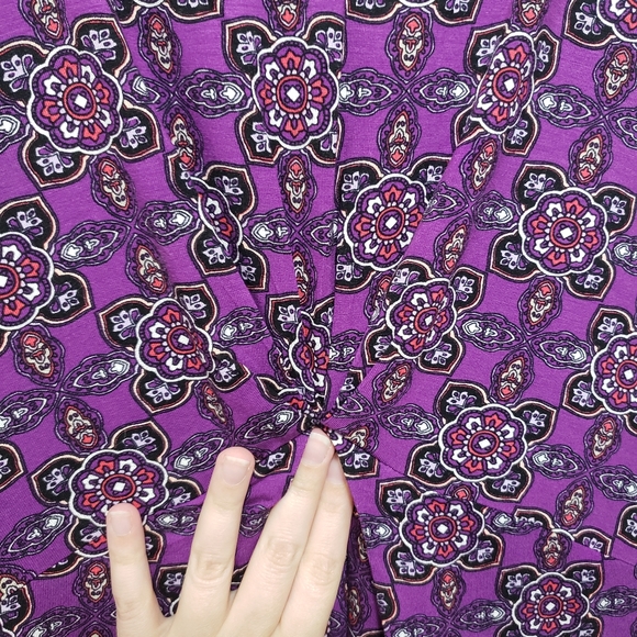 Purple Patterned Dress - Picture 3 of 4